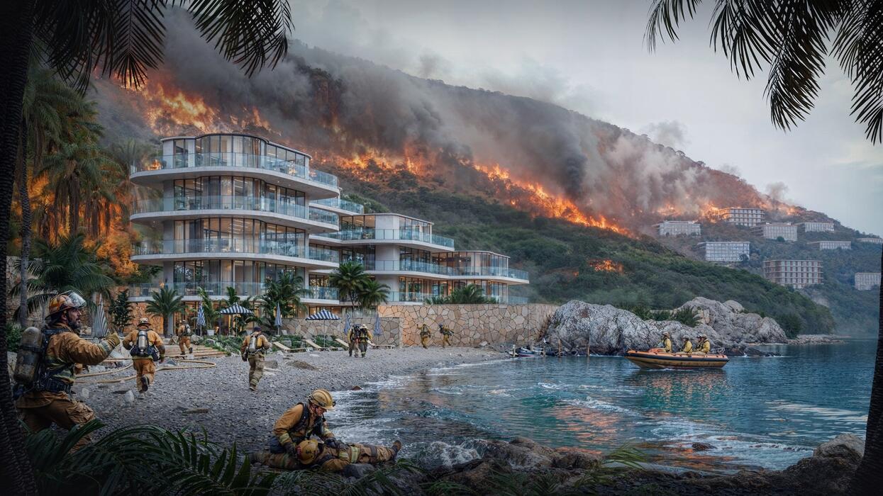 Burning Coast – architectural 3D visualization project featured on CGAward
