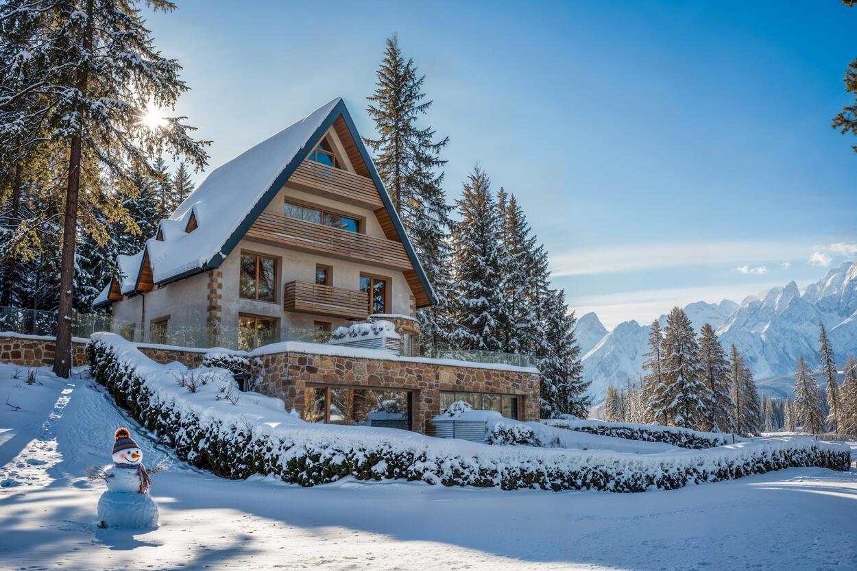 Villa in the Dolomites – architectural 3D visualization project featured on CGAward