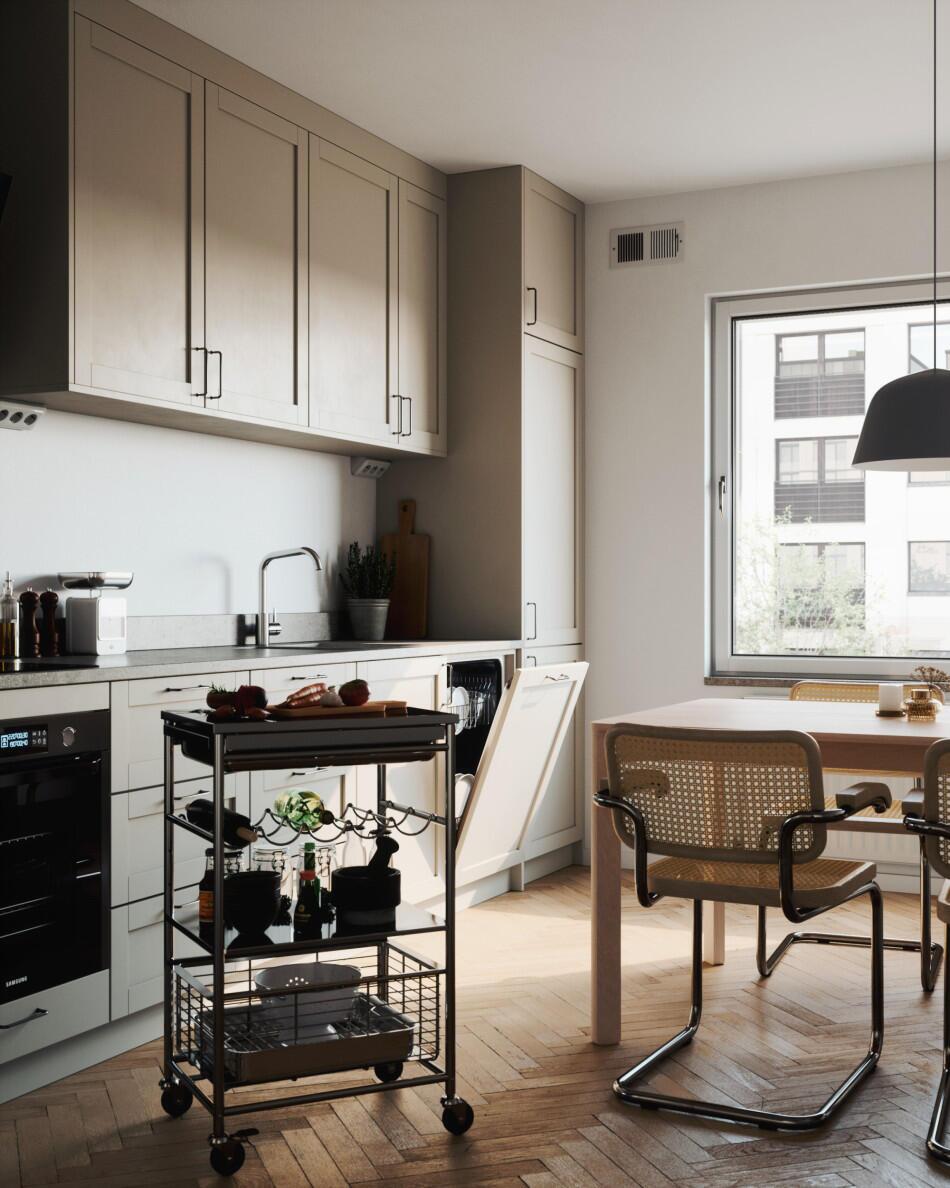 Scandinavian Kitchen – architectural 3D visualization project featured on CGAward