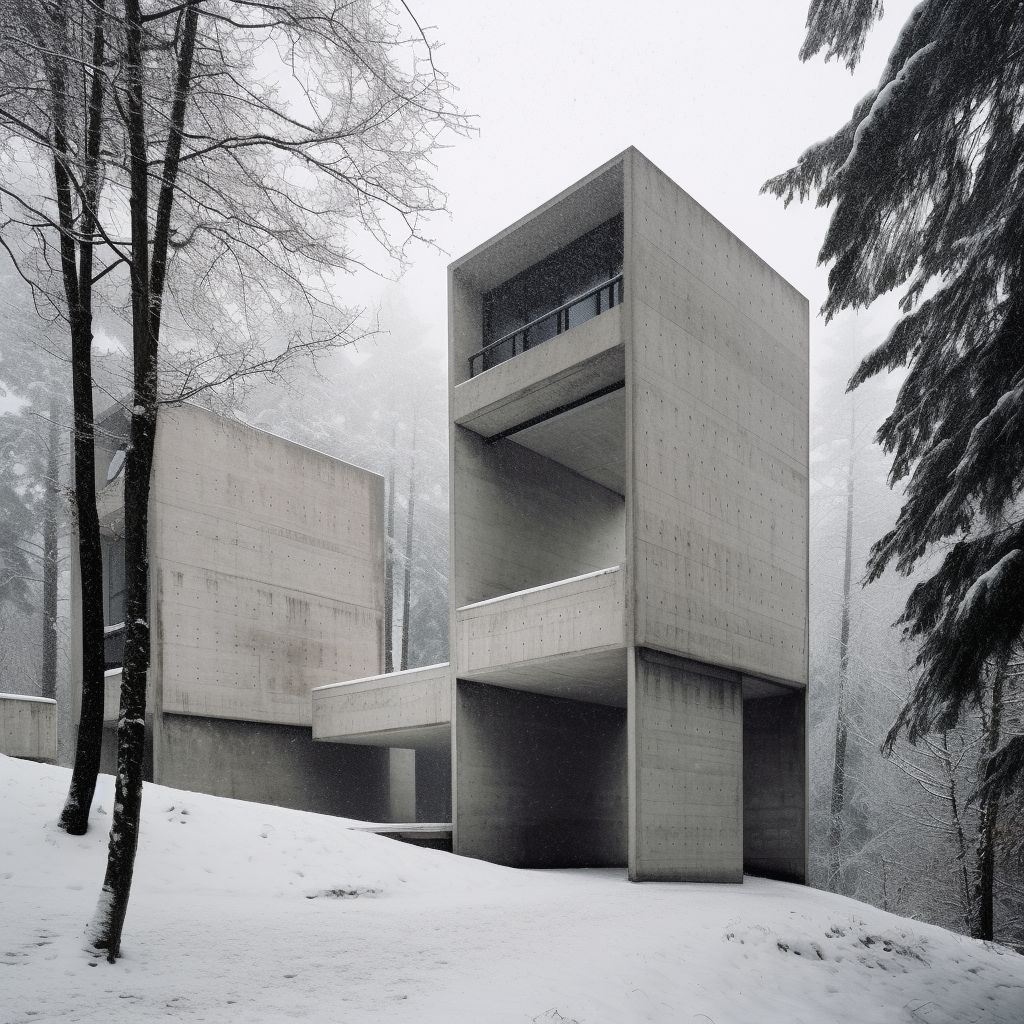 Architecture Concepts made in MidJourney AI Tool