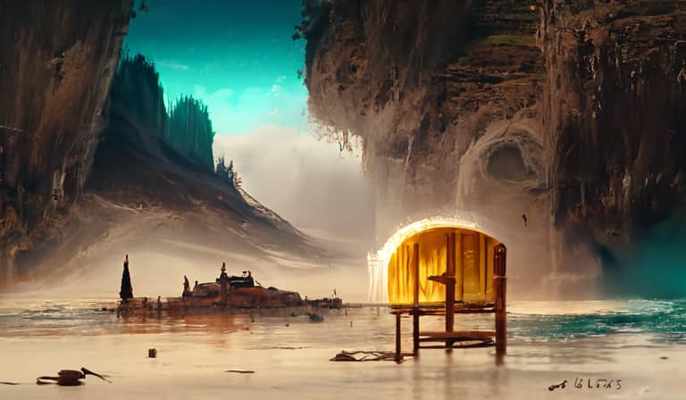 Dreamed place in the style of Sebastian Luca by aubin