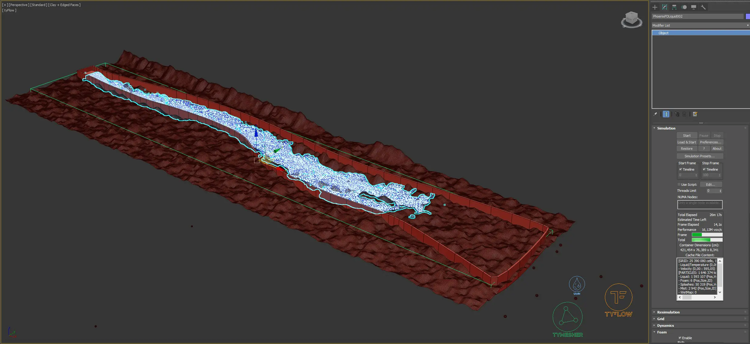 simulating of water in 3ds max