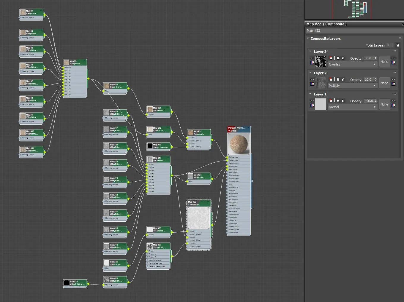 Wood floor material in Vray
