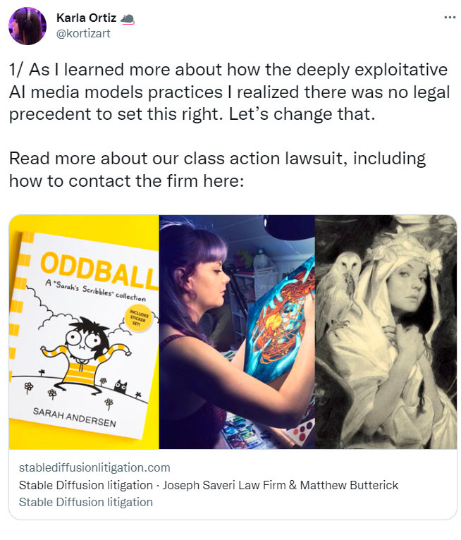 Artists sue AI