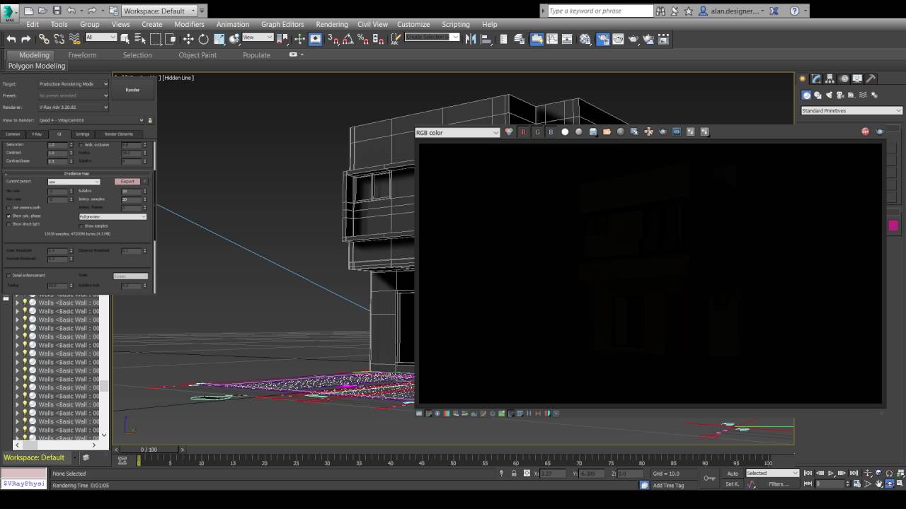 Black screen with Corona Renderer while rendering