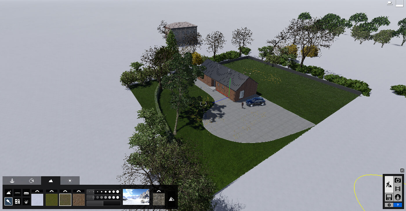 3d rendering of the exterior in Lumion