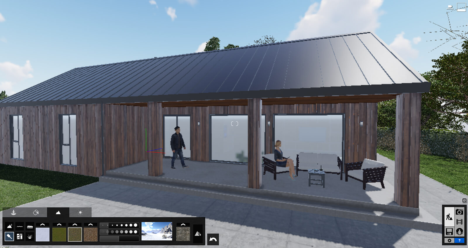 3d rendering of the exterior in Lumion