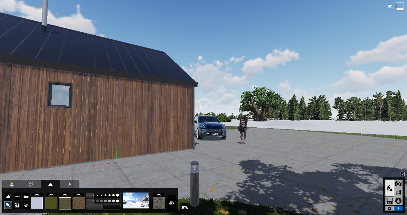 3d rendering of the exterior in Lumion