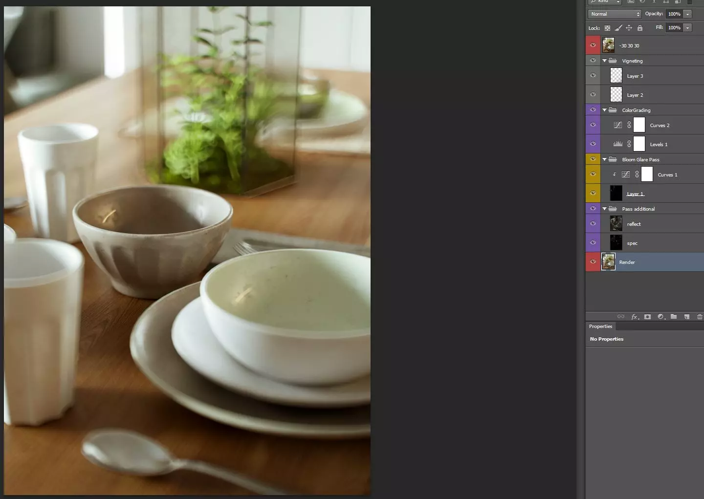 followed by a tasteful touch of chromatic aberration