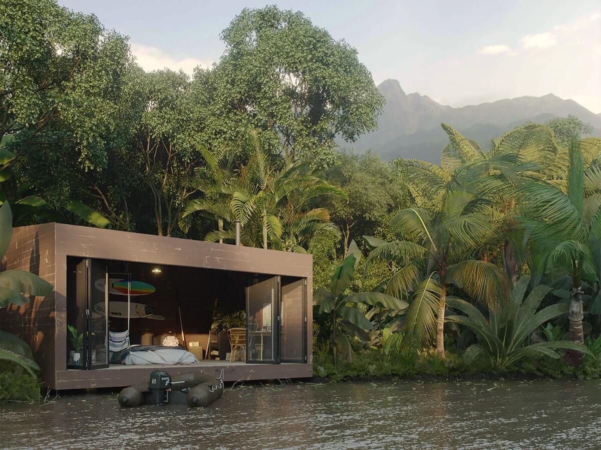 Хижина в джунглях 3Dmitri hut in jungle adventurer
