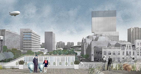 Post-Digital Collage in Archviz. Author Yurii Halaibida