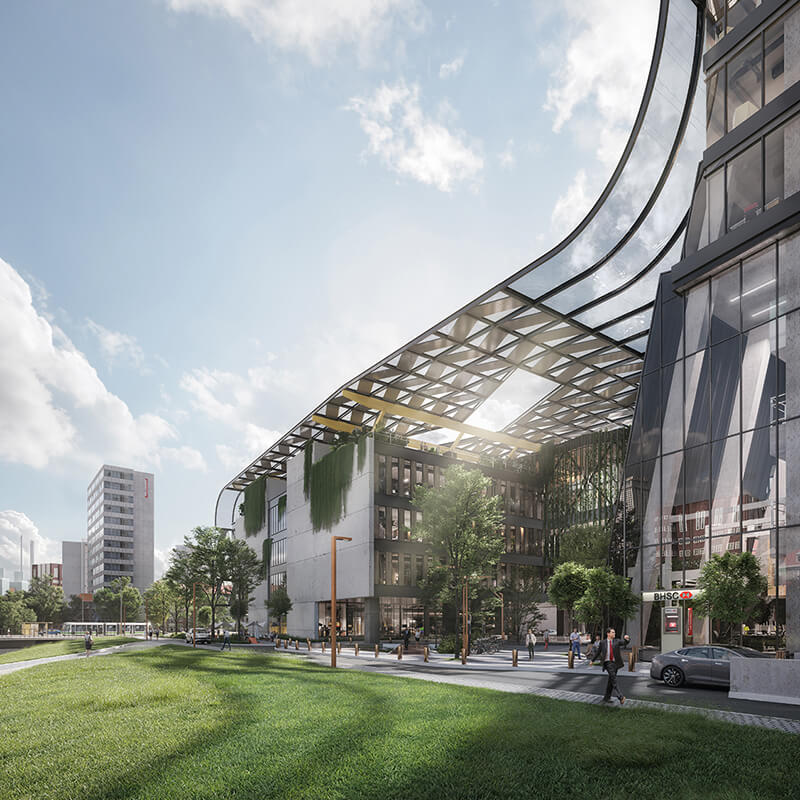 3D rendering of exteriors bussines center