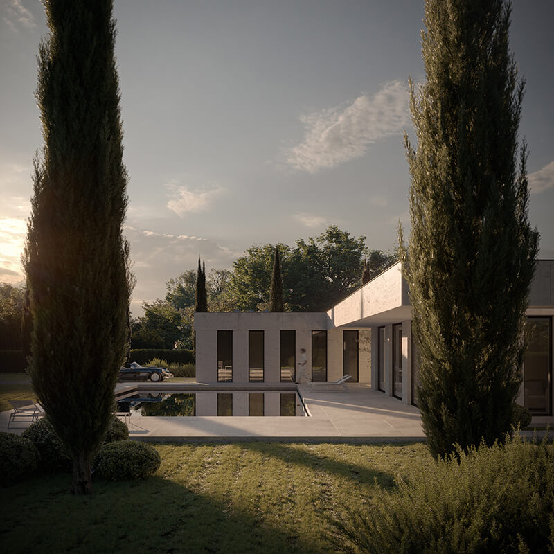 Commercial Exterior 3D rendering Corona